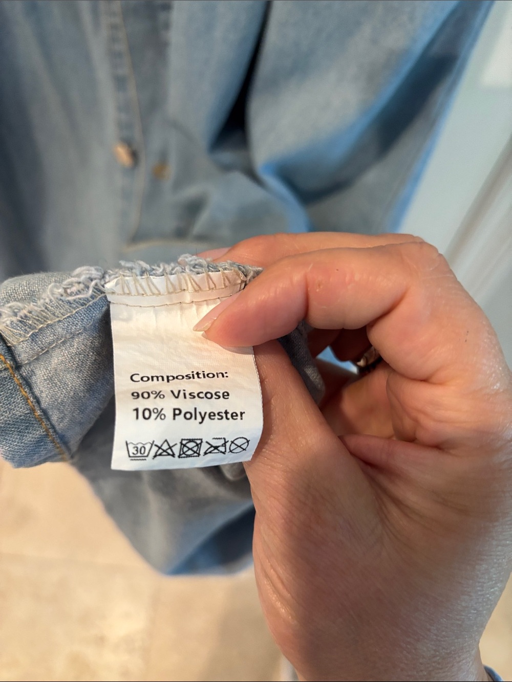 Denim Dress for Woman Casual button down - Large - Picture 7 of 8